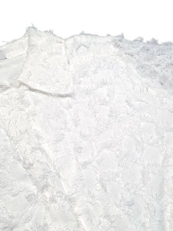 Blouse-Top-Dames-Kort-Elegant-Wit-Maat L