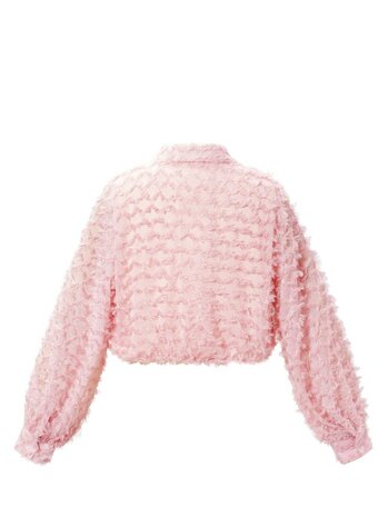 Blouse-Top-Dames-Kort-Elegant-Roze-Maat L