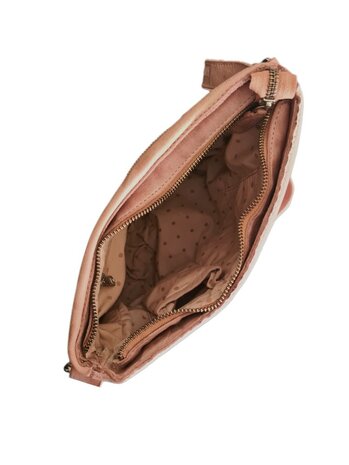 Ven Tomy-Schoudertas-crossbody-Gevlochten-Hoogwaardig leer-Gewassen leer- Soepel leer-Vintage-Dusty Pink-28cmx28cmx8cm