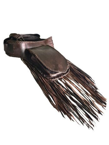 Festival-Heup tasje-echt leer-Handmade-Fringe-Bohemian style-Boho style-25cmx18cmx5cm-kleur 5