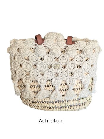 Tas-strand tas-Beach bag-Riet-Macrame-Handmade-Ibiza style-Bohemian style-Uniek design-5