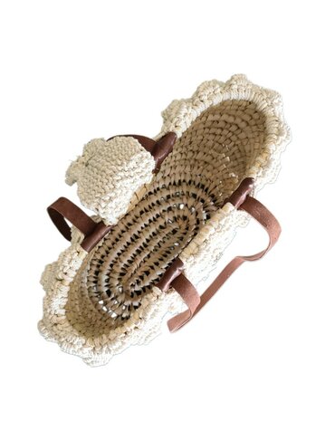 Tas-strand tas-Beach bag-Riet-Macrame-Handmade-Ibiza style-Bohemian style-Uniek design-5