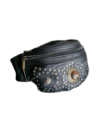 Festival-Heup tasje-Crossbody tasje- Cross over-echt leer-Steen-Bohemian style-Boho style-20cmx12cmx9cm-3