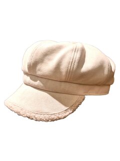 Baret-Met klep-Bakerboy-Newsboy-Suèdine-Teddy-Dames-Creme