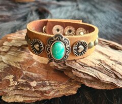 Waitz-Design-Armband-Leder-Studs-hart-Bohemian-style-vintage-steen-20mm-22cmx2cm