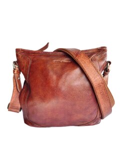 Bull & Hunt-Tas-Crossbody-Schouder tas-Leer-Gewassen leer-Burned Cognac-26cmx24cmx6,5cm