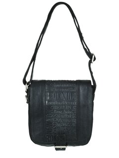 Bull & Hunt-Tas-Leer-Crossbody tas-Schouder tas-1 tas 2 stijlen-23cmx21cmx7cm-Zwart