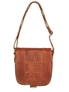 Bull & Hunt-Tas-Leer-Crossbody tas-Schouder tas-1 tas 2 stijlen-23cmx21cmx7cm-Cognac