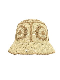 Yehwang-Crochet-hoedje- Bucketcap-Buckethat-Granny stitch-Raffa-Beige