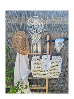 Tas-strand tas-Beach bag-Riet-Macrame-Handmade-Ibiza style-Bohemian style-Uniek design-4