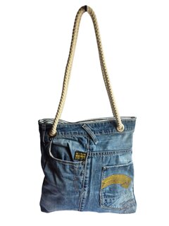 Giuliano-Tas-Schoudertas-Handtas-Denim-Recyclede denim-Jeans-32cmx33cmx1cm
