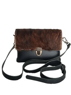 Giuliano-Tas-Schouder-crossbody- Heup-Echt leer-Cow-19,5cmx13,5cmx3,5cm-Zwart