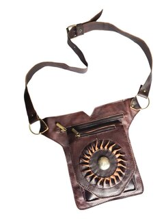 Festival-Heup tasje-Crossbody tasje- Cross over-echt leer-Sun-Bohemian style-Boho style-24cmx17,5cmx5cm-1