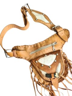 Festival-Heup tasje-Crossbody tasje- Cross over-echt leer-Fringe-Bohemian style-Boho style-22,5cmx15cmx5cm-1