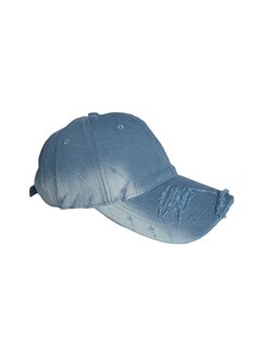 Jeans cap -Baseball Cap-Denim-Vintage-100% katoen-verstelbare schuifsluiting-Jeans blauw-Unisex-50cm>61cm