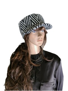 Muts-Pet-Army model-Vintage/Retro look-Soft touch-Fluffy-Gevoerd-Zwart